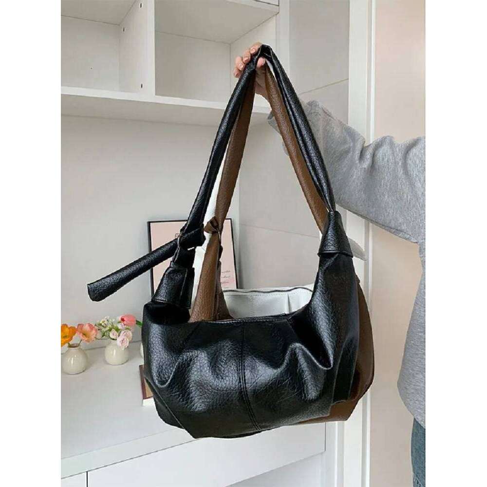 Korean Style Women Soft PU Leather Crossbody Hobo Lady Casual Commuter Shopping Shoulder Bag For Girls 2024