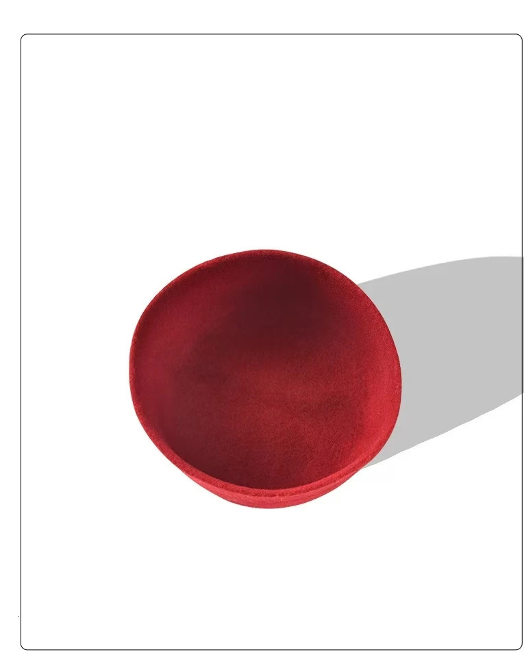 Wool Felt Beret Caps for Muslim Men Performance Stage Dancing Party Hats Fashion Black Red Kufi Hijab Handmade Good Feeling 250712