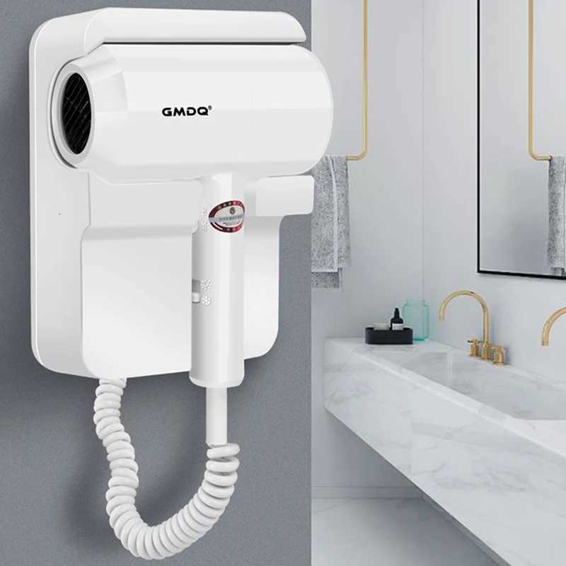 110V/220V Wall Mounted Hair Dryer 1300W Hotel Bathroom Hair Dryers Constant Temperature Dryer with Holder Base US/EU/UK/AU Plug W250718