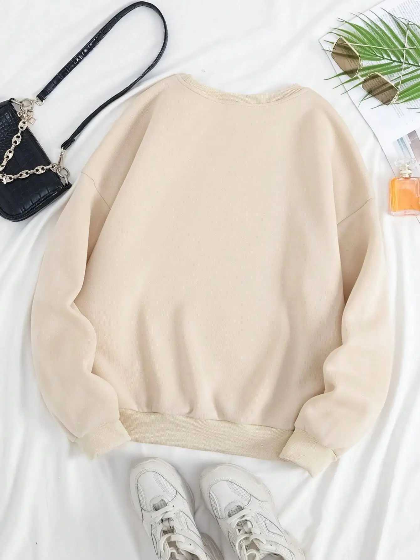 Be The Light Printing Sweatshirts For Women Classic Retro Fashion Hoodies Face Warm Casual Clothes Loose Oversize Sportswear XJ250717