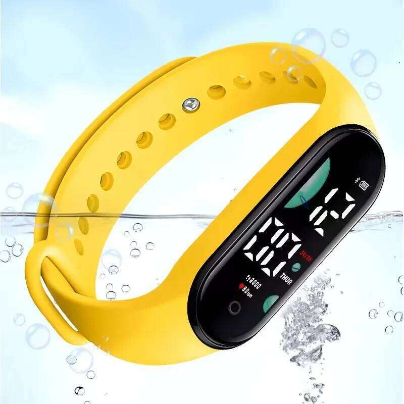 free shipping Fashion Sports Watch Electronic LED Digital Wristwatch for Women Casual Simple Silicone Touch Waterproof Bracelet Cloc