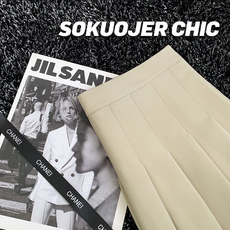 High-Quality Pleated for Women Summer A-Line High Waist Plus Size Student Anti-Exposure JK Short Skirt