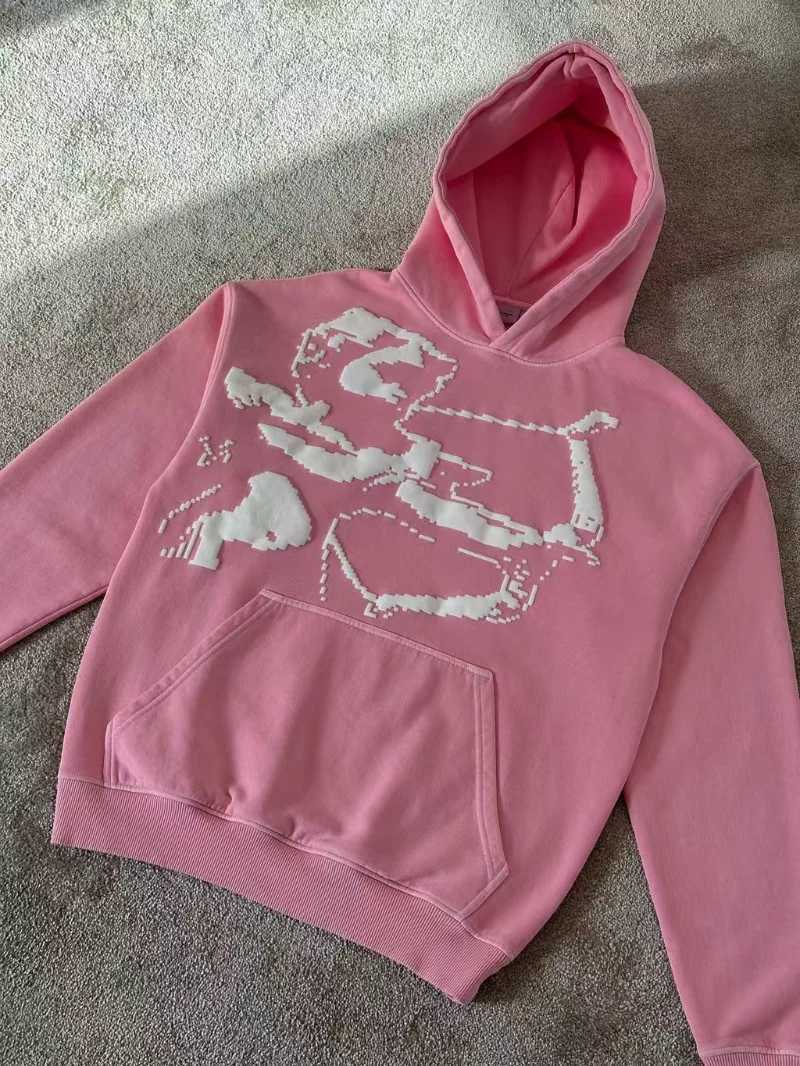 2025 new high street popular men hoodie Gothic Harajuku personality pattern design zipper hoodie hip hop casual sweatshirt X250718