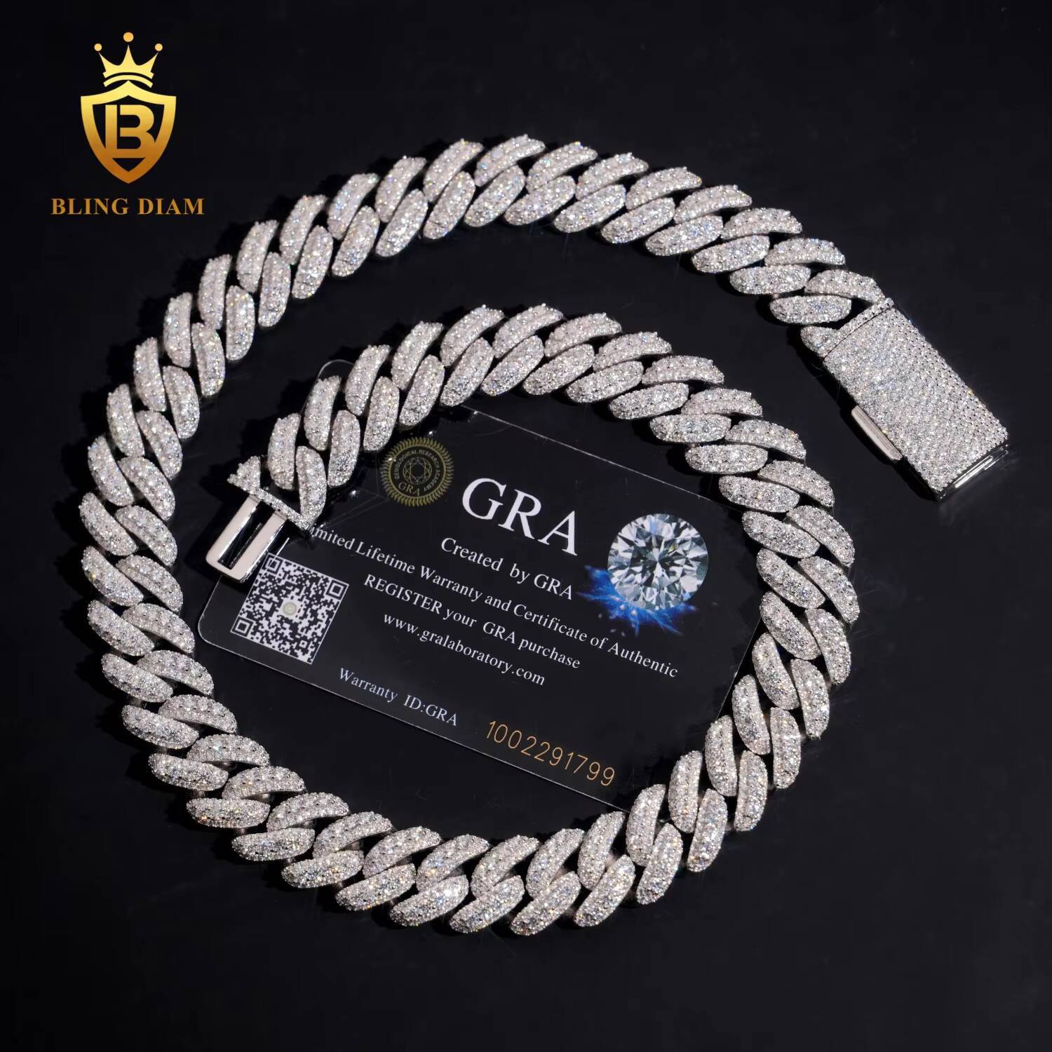 Wholesale Factory Direct 925 Sterling Silver Cuban Link Chain 16mm Hip Hop Jewelry Passes Diamond Tester VVS Moissanite Necklace