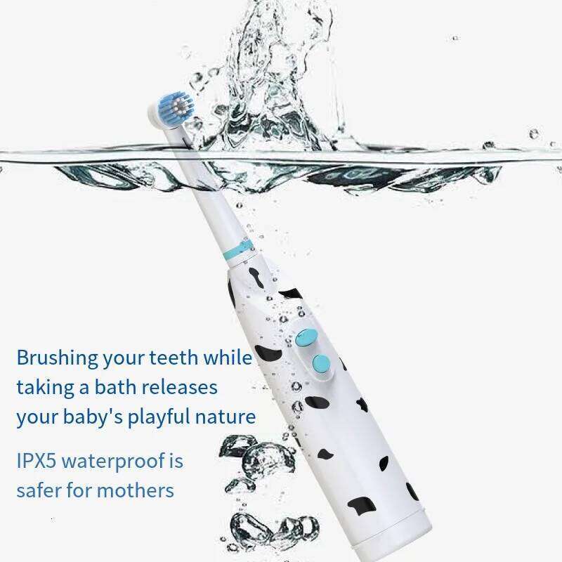Children's Electric toothbrush kids baby spotted dog features dust cover cartoon type children round head battery X250718