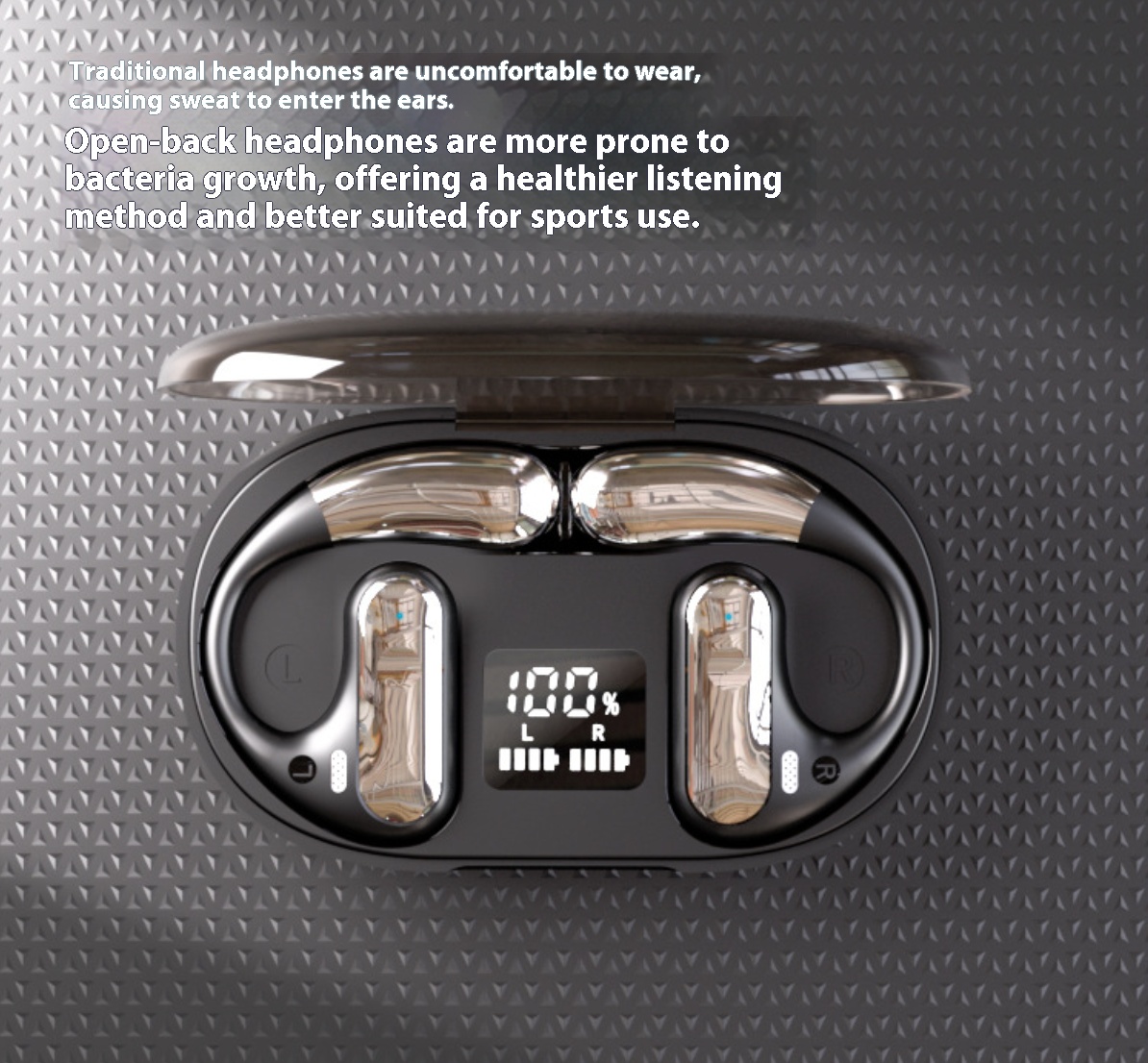 Non-in-ear private model Bluetooth headphones, wireless non-bone conduction ultra-long battery life, noise-canceling over-ear sports headphones