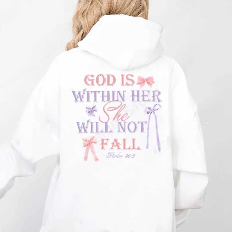 Womens Hoodies with Butterfly and Letter Print Long Sleeves Hooded Christian Jesus God Graphic Hoodies Harajuku Pullovers XJ250717