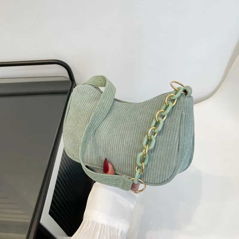 5 Vintage Handbags Women Autumn Winter Corduroy Underarm Bag Zipper Shoulder Small Bags Female Soft Casual Cluh Handbag XJ250718