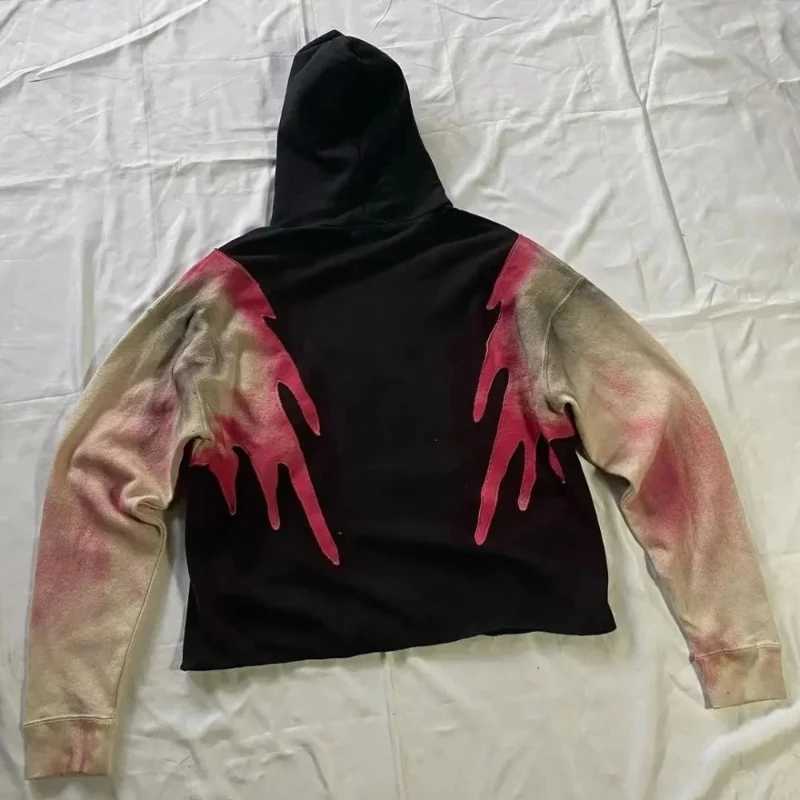 2024 Y2K Retro American Street New Dark Gothic Harajuku Eye Embroidered Loose Hoodie Hoodie X250718