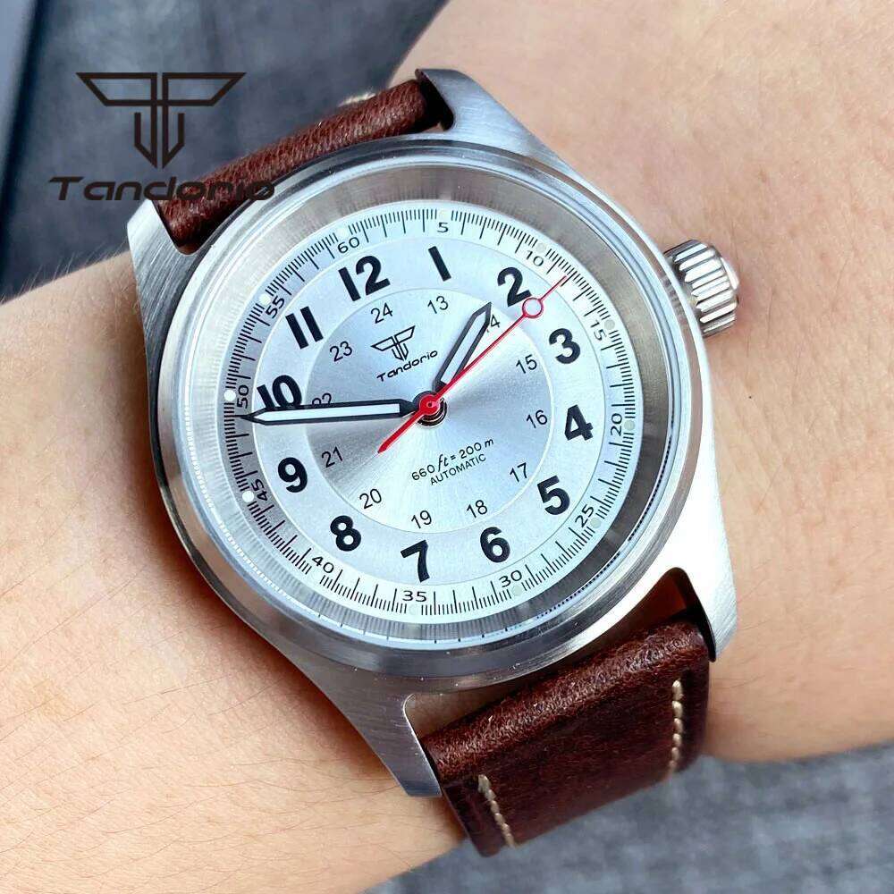 Tandorio 36mm Fashion 20BAR Automatic Dive Pilot Watch for Men Ladies NH35/PT5000/Miyota8215 Movt Sapphire Wristwatch Green Lume free shipping