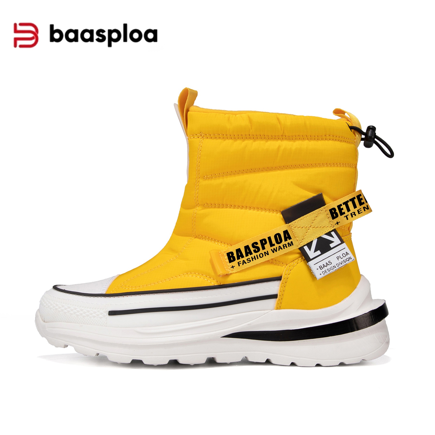Baasploa Women Winter Plush Warm Snow Boots Comfort Wear-Resistant Ankle Boots for Women High Top Casual Shoes Non-Slip