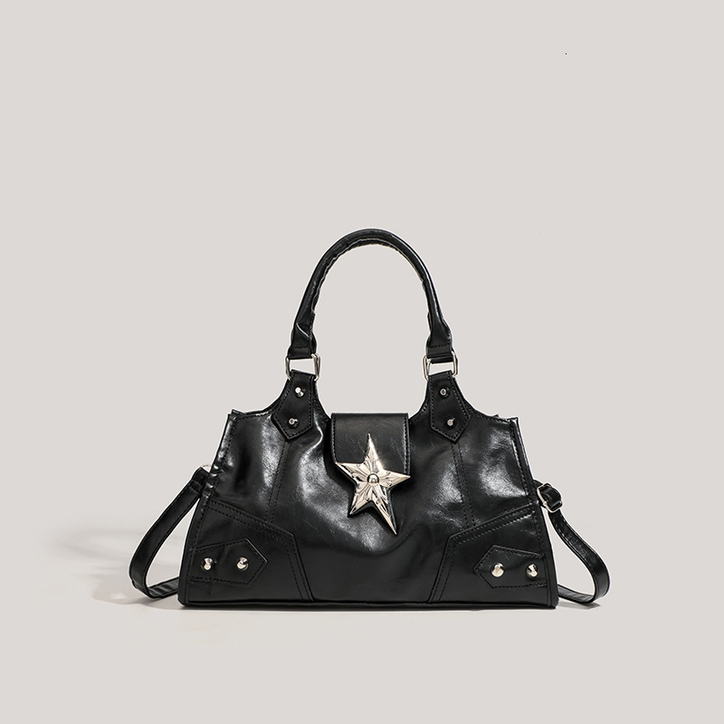 2025 summer new women's shoulder crossbody women's bag niche millennium style fashionable girl handbag motorcycle style new designer bag