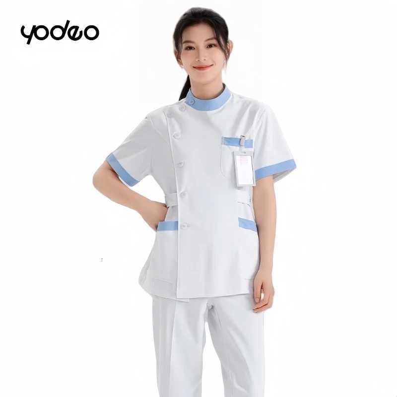 Anti static electricity nurse cloTHing long sleeved knitted suit stretch quiCK-dry healTHcare doctor working cloTHes Z250718