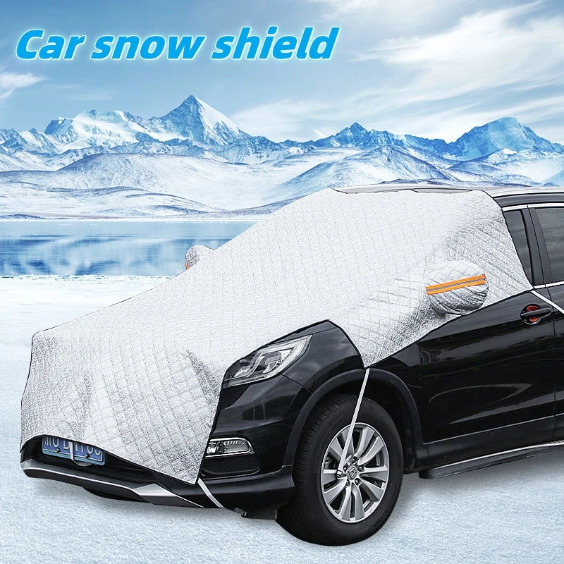 Car snow shield Sunshade sunblock front gear snow shield thickened and lengthened in winter frost protection front windshield 250715