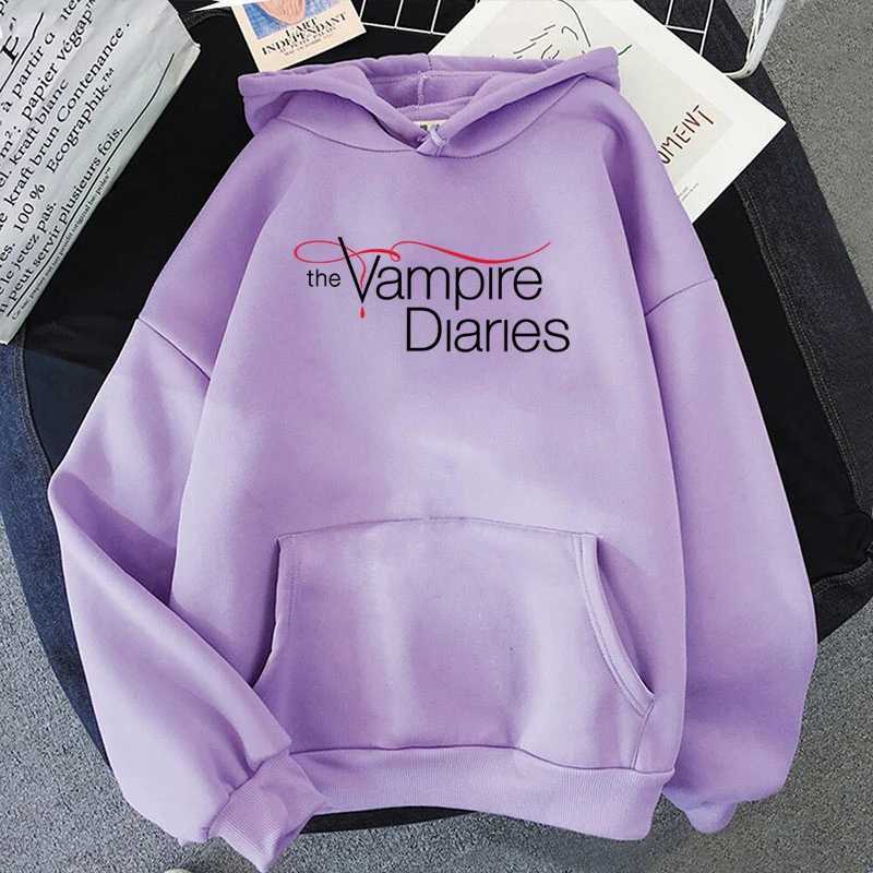 New The Vampire Diaries Print Hoodie Women Men Casual Tops Autumn And Winter Sweatshirts Long Sleeve Harajuku Pullover XJ250717