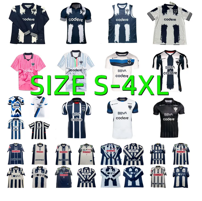 2025 2026 MONTERREY SERGIO RAMOS Soccer Jerseys S.RAMOS Cup Retro 1992 93 95 97 99 2000 Liga MX Football Shirts 24 25 BERTERAME CANALES CORTIZO Men Kids