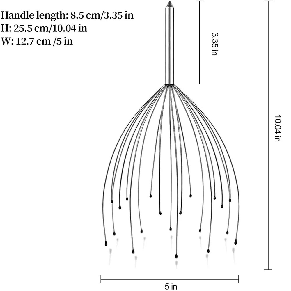2Pcs Stocking Stuffers 20 Fingers Scalp Massage Hand-held Head Stimulation Scratching Tools for Deep Relaxation Stress Relief 250716