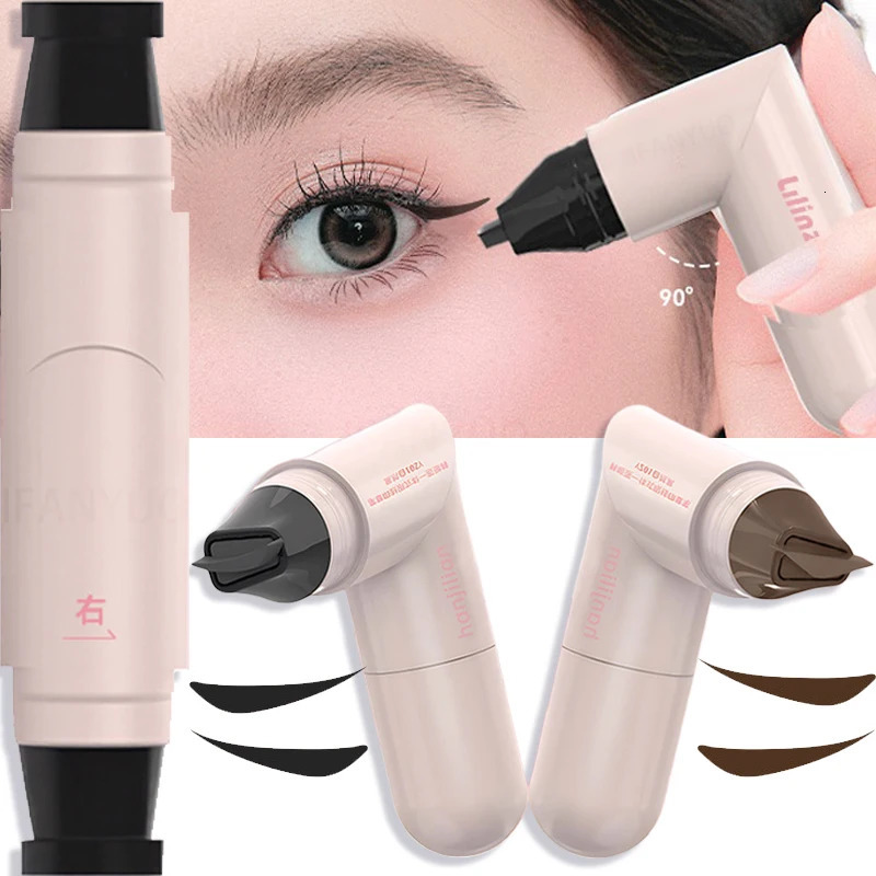Lazy Integrated Eyeliner Stamp Symmetric Precise Outline Seal Lasting Waterproof Liquid Eye Liner Pen Extended Eye Tail Makeup 250717