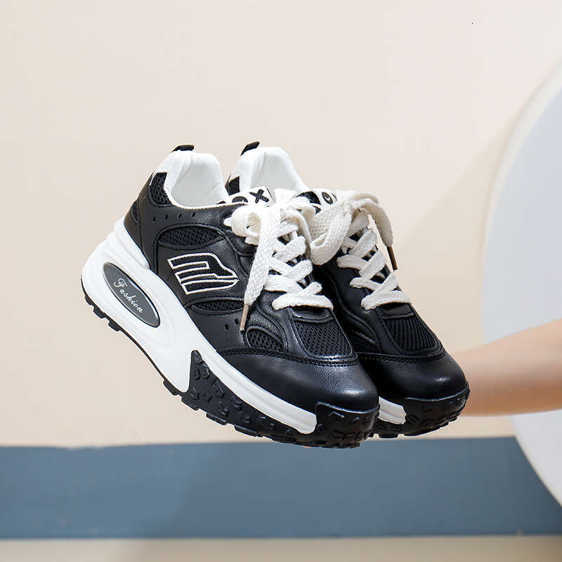 Free shipping 25 Spring New Thick-Soled Dad for Women Korean Version Breathable Wear-Resistant Fashion Casual Shoes Student Sneakers 6213