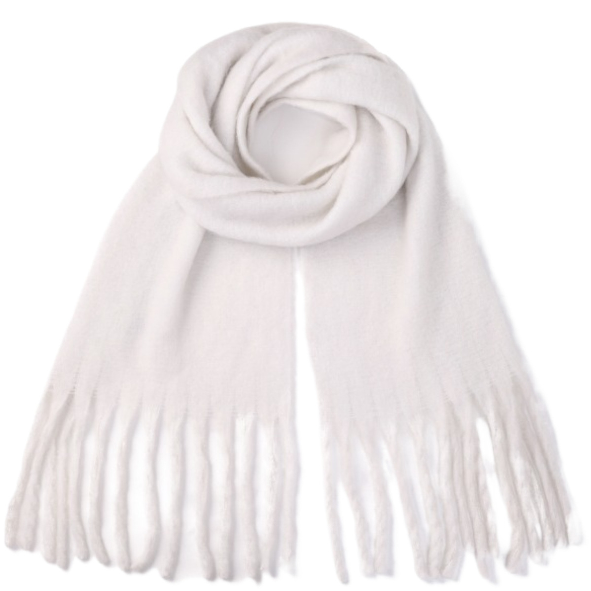K1385 Korean style all-match soft and sticky pure color atmosphere imitation cashmere tassel scarf women's winter extended warm large shawl neck 