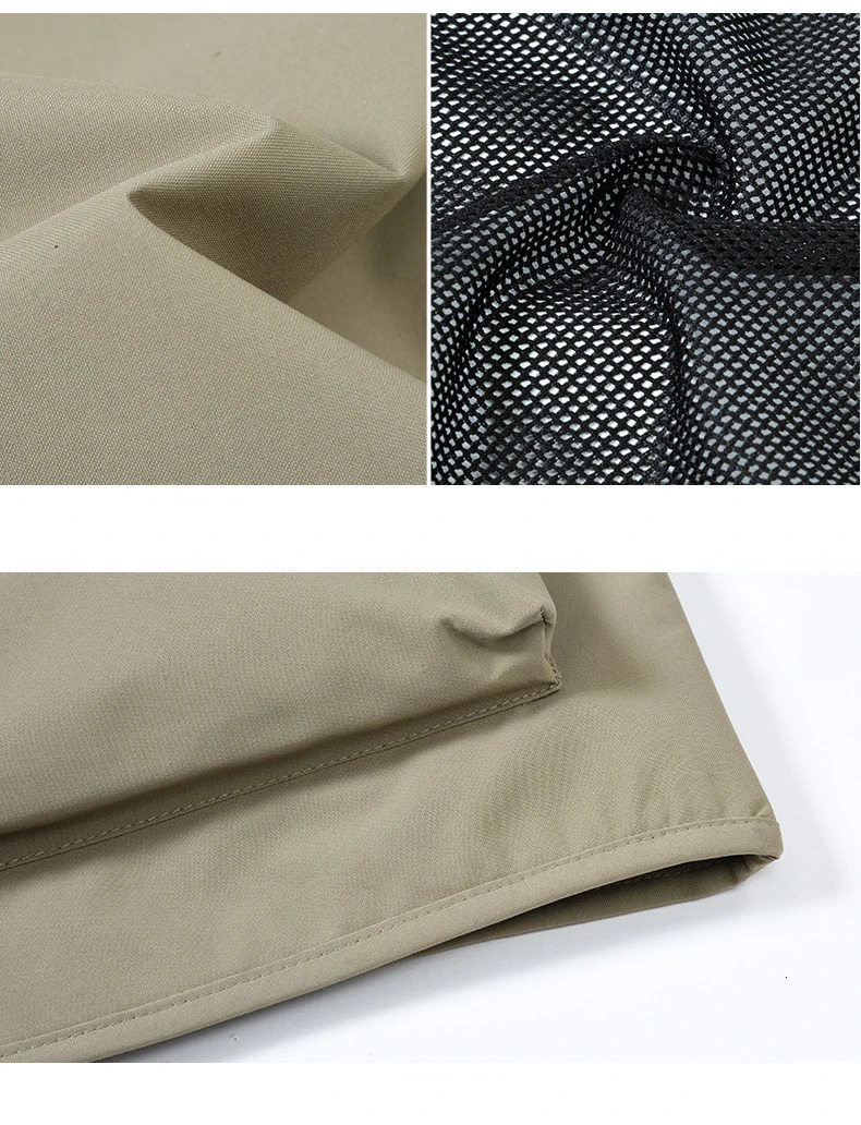 FGKKS Mens Fashion Vest Solid Color Tooling Style Waistcoat Thin Multi-Pocket Casual Loose Vest for Men 250717