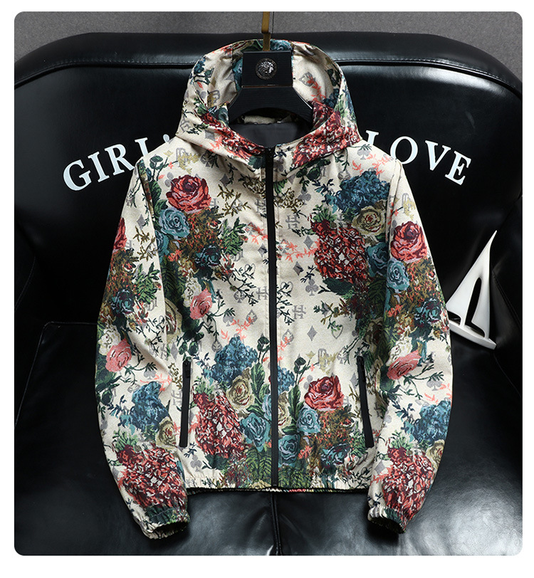 new Free shipping designer coat for man Casual jacket loose fashionable trendy handsome jacket outerwear