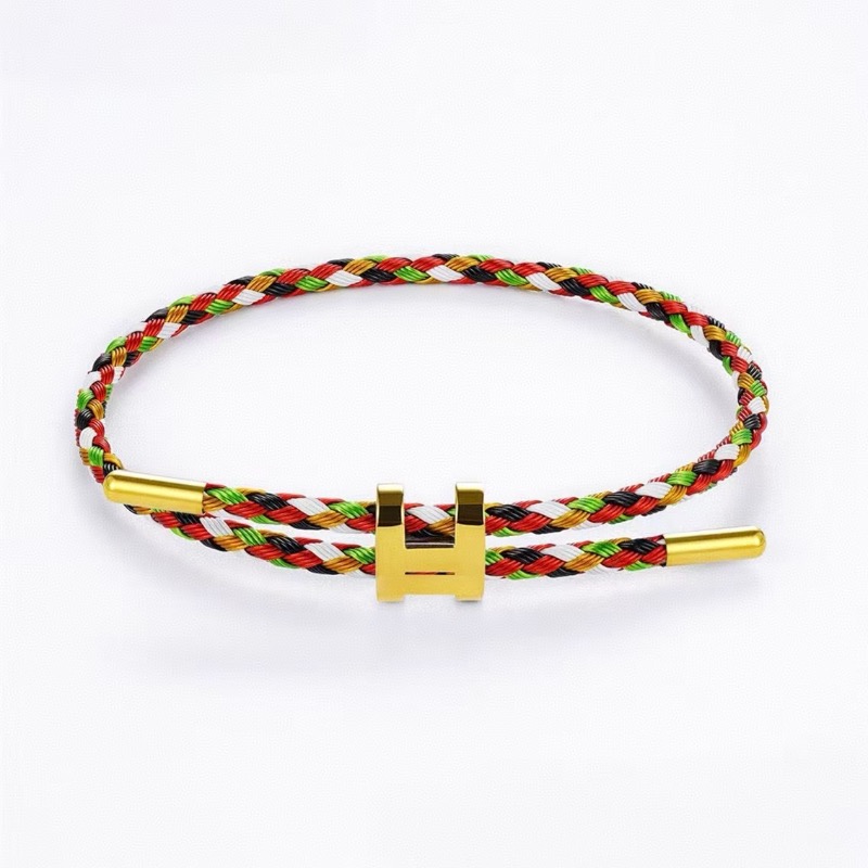 Fashionable Titanium Steel Wire Rope Bracelet with Classic Letter Clasp Adjustable Multi-color High-quality Luxury Jewelry. Z260313