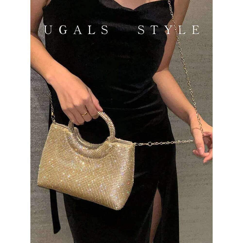 Designer Bags Rhinestone Handbag Evening Purses Hobo Designer Shoulder Shiny Crystal Clutch Purse Bucket Bag Luxury Bag