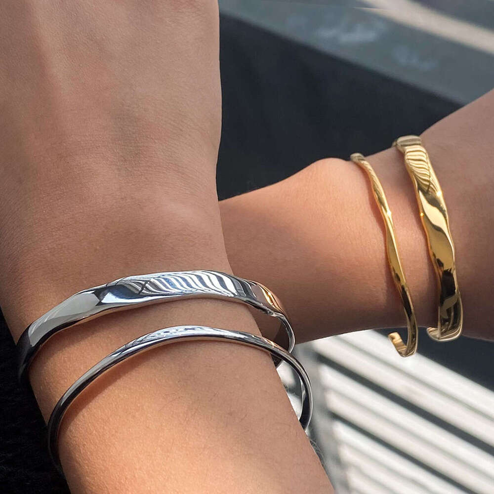 Jieding Titanium Non-Fading Bangle Stackable Hand Accessories Stainless Steel Jewelry Bracelet