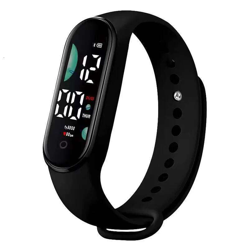 free shipping Fashion Sports Watch Electronic LED Digital Wristwatch for Women Casual Simple Silicone Touch Waterproof Bracelet Cloc