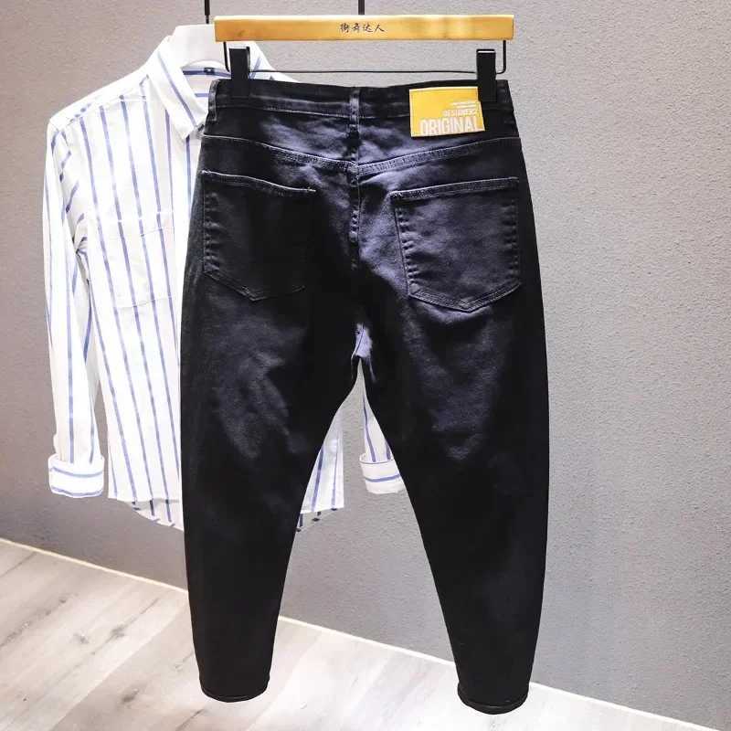 New Ripped Hole Jeans Men White Fashion Harem Male Pants All-match Stretch Comfortable Streetwear Denim Trousers X250718