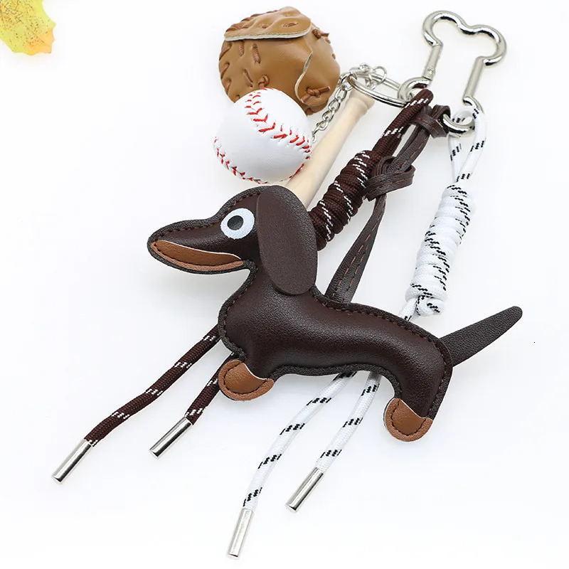 Cartoon Personalized Keychain Bag Pendant Series Sausage Dog Shaped Bag Hanging Decoration For Gift 250717