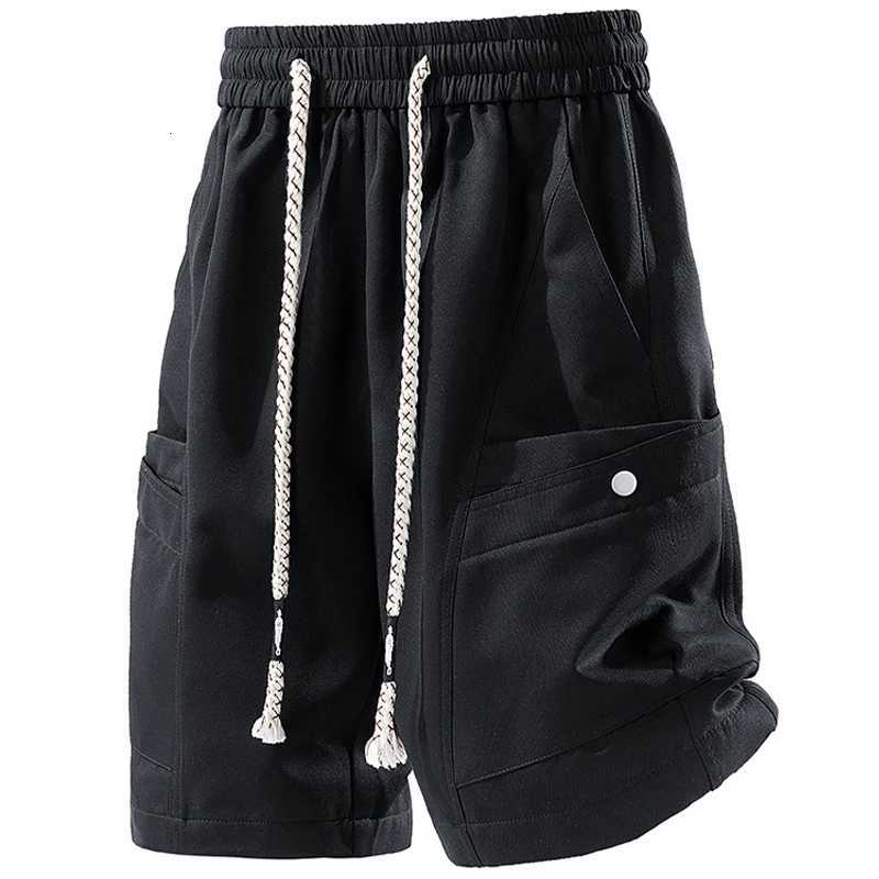 Mens shorts in sizes 6XL 7XL 8XL summer new mens shorts solid color casual sports pants five-point fitness sports pants 502 W250718