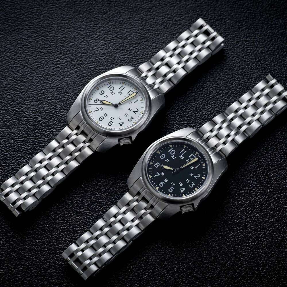 Sapphire Crystal Watches Japan movement waterproof 5Bar Swimming Business Stainless Steel vintage Pilot Men watch free shipping
