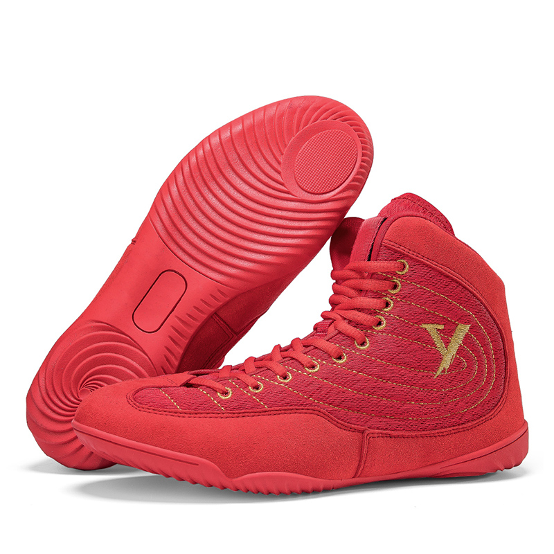 Boxing shoes Men's trainers Sneakers training and competition shoes indoor shock absorption breathable non slip