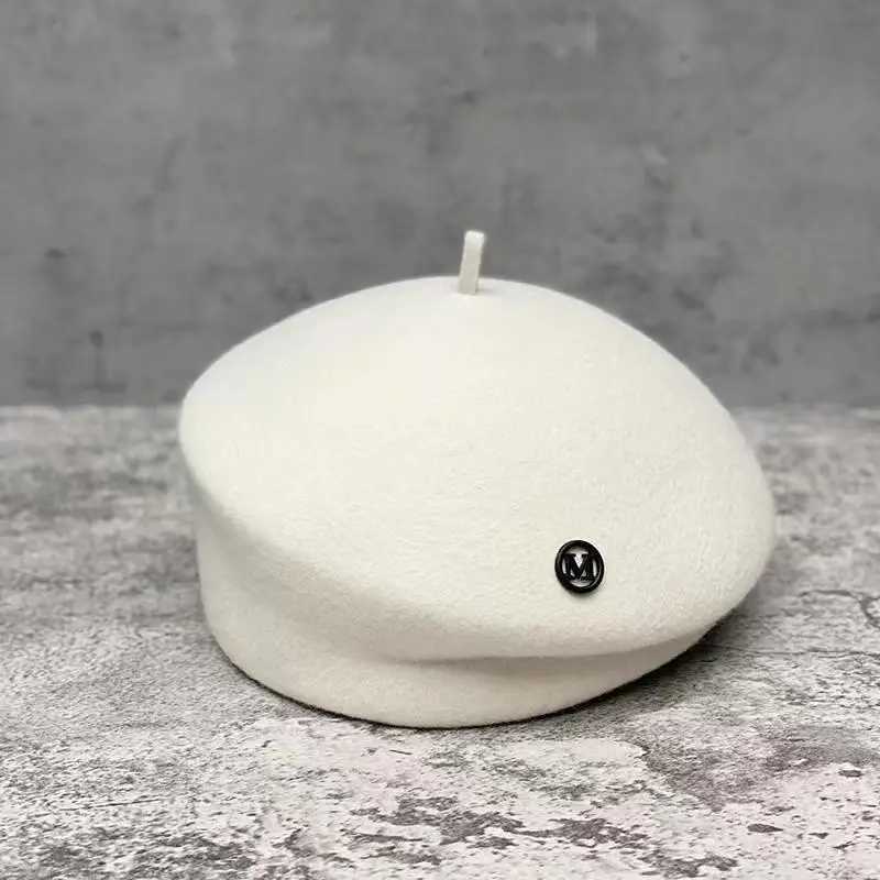 Classic Ladies Beret Hat Fancy Wool Felt Hat Warmer Winter Hat Cap White Black Women Fedora Hat Fascinator Pillbox Hat Formal L250718