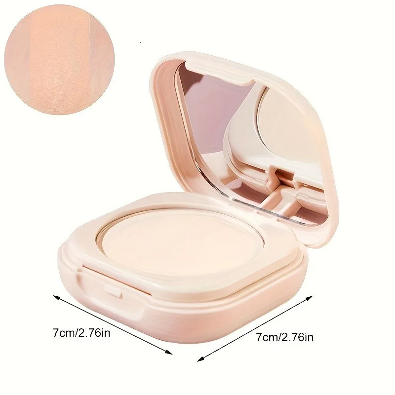 Milk Tea Waterproof Compact Powder - Full Coverage Contour and Concealer Matte Finish Double-Layer Portable Setting Powder 250716