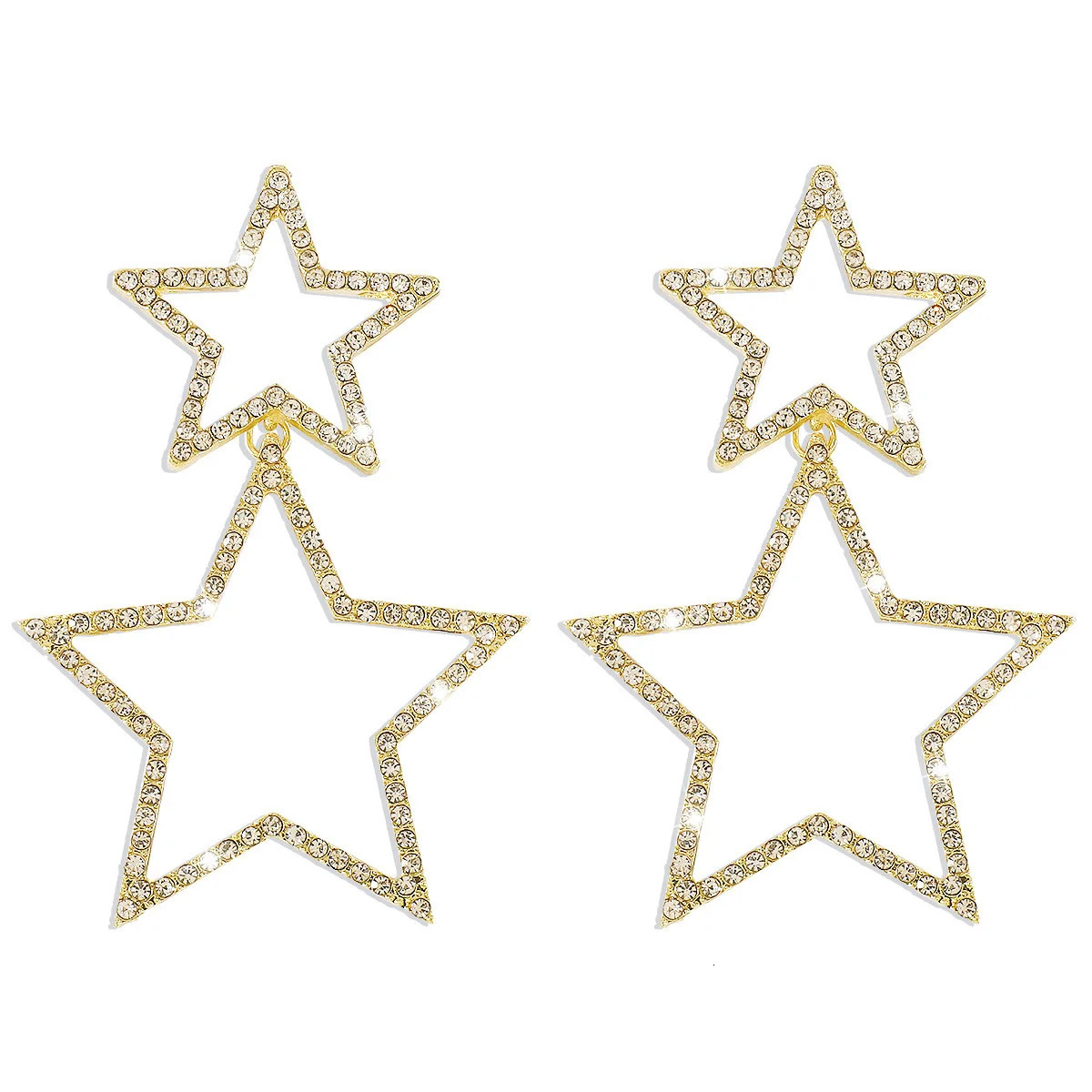 Fashion Big Star Dangle Stud Earrings for women Personality Trendy Temperament Party Jewelry Gift 250715