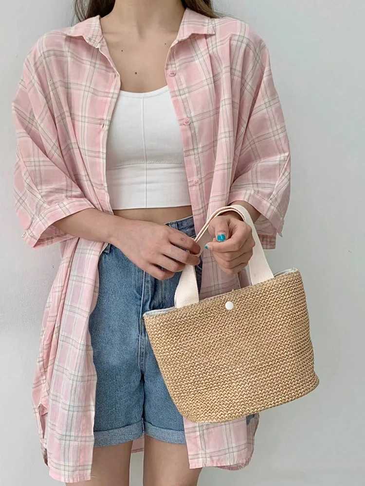 2025 New StrAW Woven Bag Summer VaCATion Beach Bag FAshion Leisure Countryside Style Woven Bag Leisure Handbag Z250718