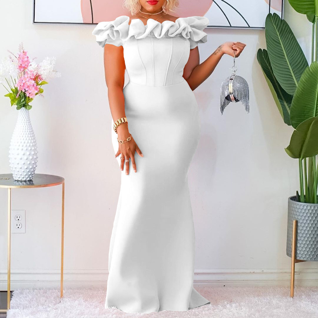 Party Dresses AOMEI Christmas Dress Women Party Long Maxi Mermaid Evening Celebrate Occasion Female High Waist Night Out Wedding Guest Gowns 230314