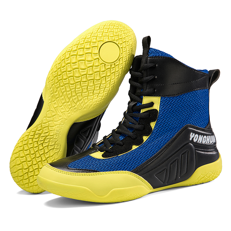 Boxing shoes Sanda shoes comprehensive training shoes high-top squat training shoes non-slip breathable and shock-absorbing