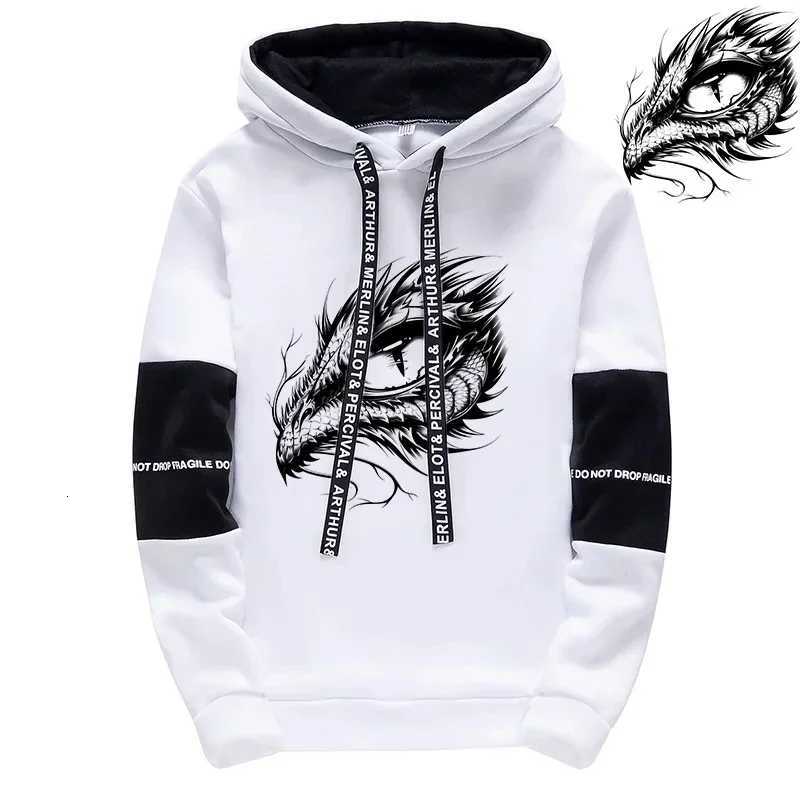 Mens Hooded Sweatshirts 11 Styles Dragon Printed Hoodies All Season Daily Casual Sports Pullover Male Urban Fashion Streetwear XJ250714