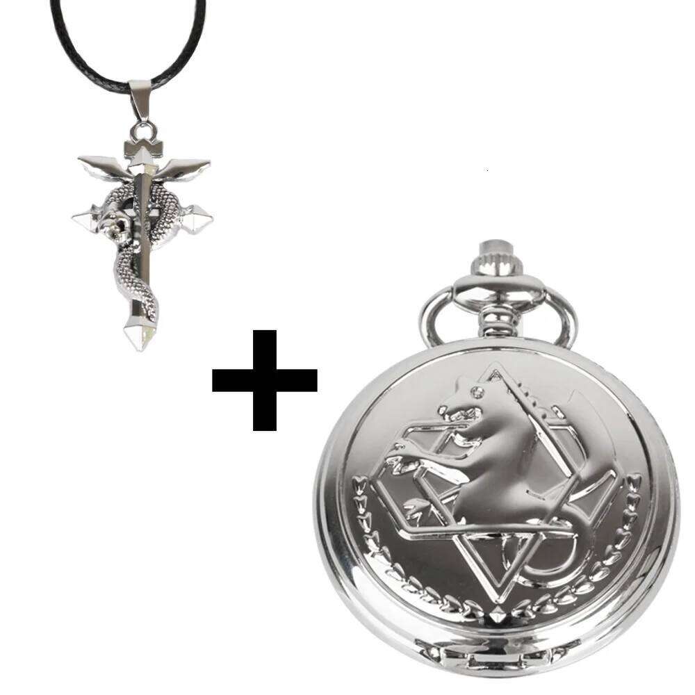 free shipping Fullmetal Alchemist High Grade Gifts Sets Pocket Watch Cosplay Japan Anime Necklace Clock Accessories With Box CF1217