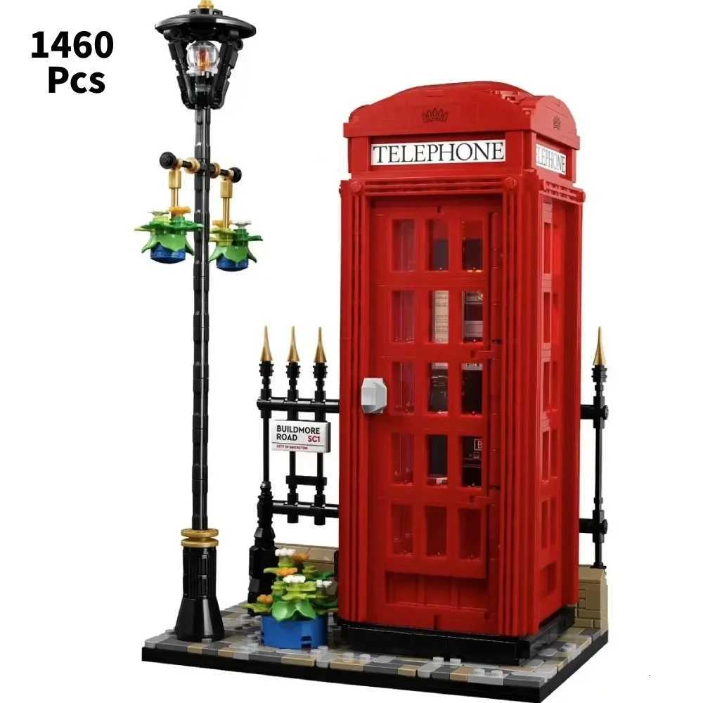 Ideas Red London Telephone Box 21347 Building Blocks Sets Classic British symbol Bricks Toys For Adult Children Gifts Home Dcor Z250718