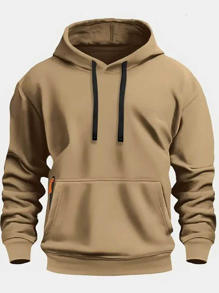 2025 Mens Hooded Hoodie Spring and Autumn Style Trendy Hooded Casual Sports Fashion for Young Men Comfortable and Versatile XJ250714