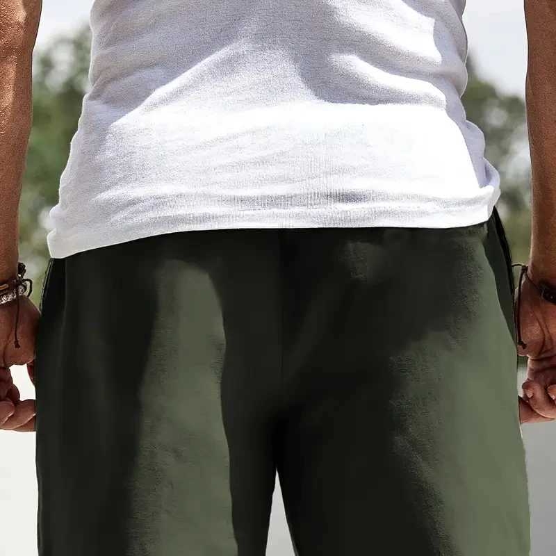 Summer Men Casual Sport Five Pants Men Elastic Waist Sport Shorts Men Pure Color Running Sweatpants Shorts 100% Polyester W250718