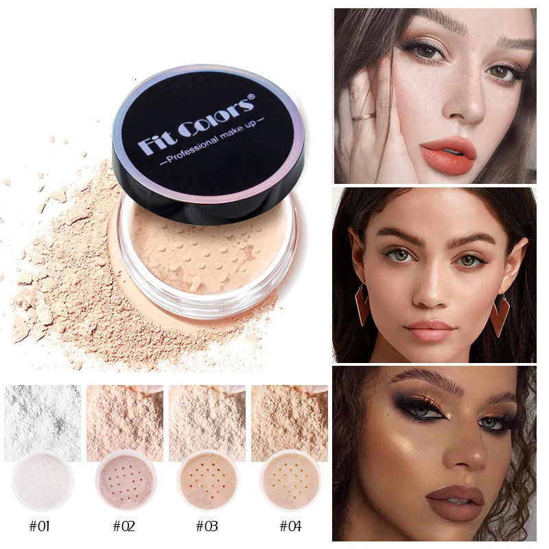4 Color Loose Powder Makeup Concealer Face Powder Oil-control Long Lasting Waterproof Matte Light Nude Translucent Powder Makeup 250716