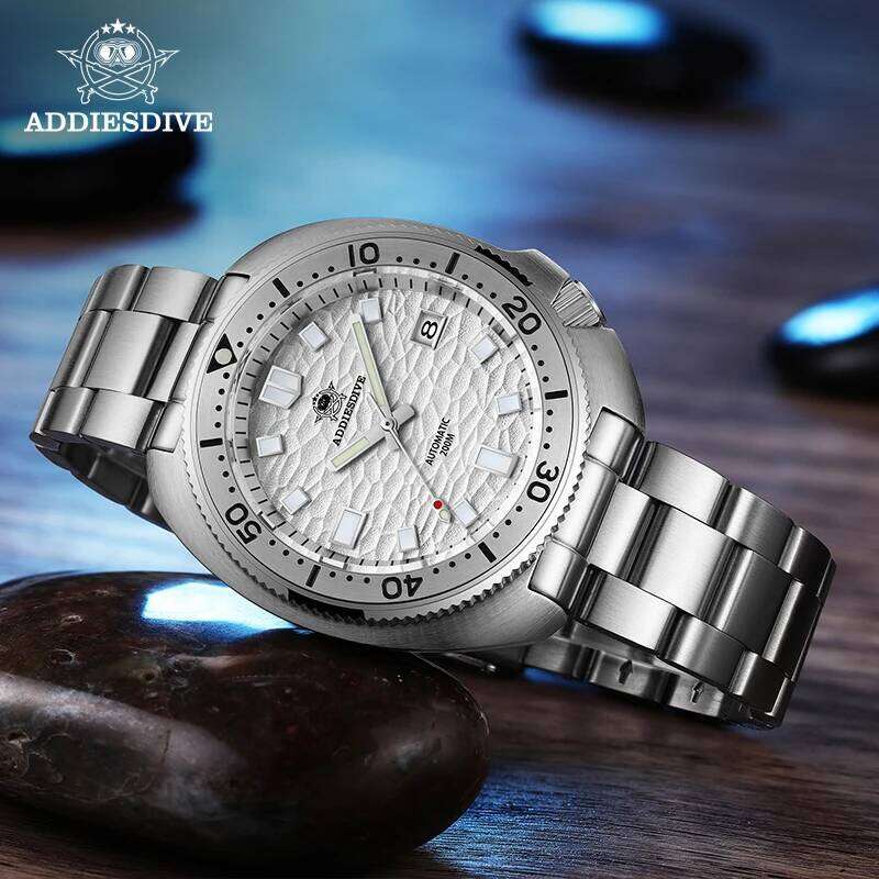 ADDIESDIVE Automatic Mechanical Man Sier Premium Business Casual Waterproof NH35A 316L Stainless Steel Men's Watch free shipping