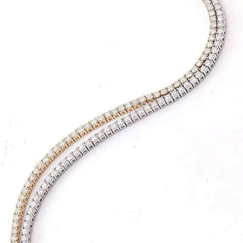 Tennis Chain Bracelet S925 Silver Inlaid Moissanite Diamond Tennis Chain Manufacturers Supply Wholesale
