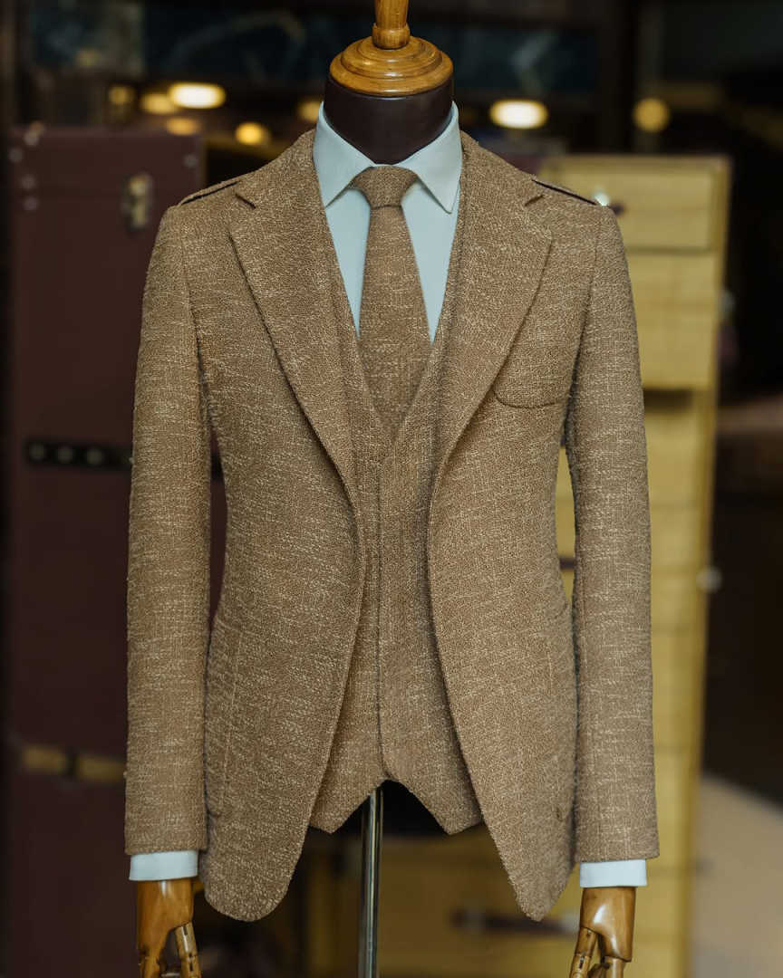 Fashion Men's Suits 3 Pcs Blazers Pants Vest Slim Fit Groom Tuxedos Male Wedding Clothing Customized